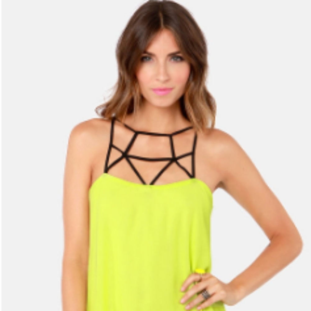 Yellow mini dress. New, never worn.